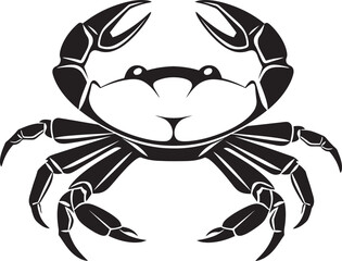 Seafaring Sovereign Crab Vector Icon with Bold Lines Harbor Herald Thick Outline Crab Graphics