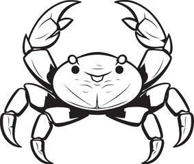 Coastal Crest Bold Outline Crab Graphics Marine Monarch Thick Outline Crab Logo
