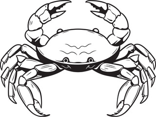 Harbor Herald Thick Line Crab Icon Nautical Nobility Bold Outline Crab Graphics