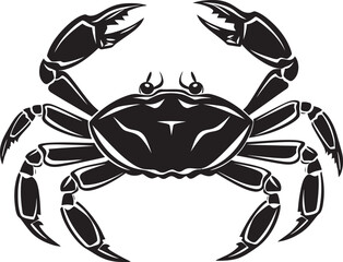 Shellfish Sovereignty Crab Vector Logo with Thick Lines Coastal Crest Thick Line Crab Icon
