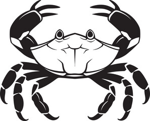 Coastal Crest Thick Line Crab Icon Seafaring Sovereign Bold Outline Crab Graphics
