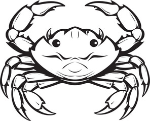 Harbor Herald Thick Line Crab Graphics Coastal Crown Bold Outline Crab Logo