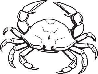 Nautical Nobility Thick Line Crab Icon Shellfish Sovereignty Bold Outline Crab Graphics