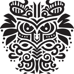 Cultural Canvas Dayak Pattern Vector Logo for Ethnic Celebration Tribal Treasures Vector Design Enriched with Traditional Dayak Motifs