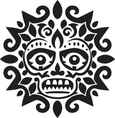 Tribal Traditions Vector Design Reflecting Rich Dayak Cultural Heritage Ethnic Embellishments Dayak Pattern Vector Icon for Authentic Representation