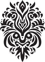 Tribal Treasures Dayak Pattern Vector Icon for Ethnic Enrichment Tribal Traditions Vector Graphics Depicting Authentic Dayak Culture