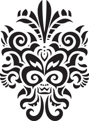 Indigenous Impressions Vector Design Inspired by Dayak Tribal Legacy Dayak Essence Vector Logo Embracing Traditional Patterns