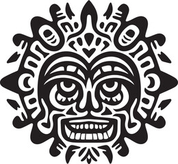 Borneo Beauty Vector Logo Featuring Vibrant Dayak Artistry Ethnic Elegance Dayak Pattern Vector Design with Authentic Detailing