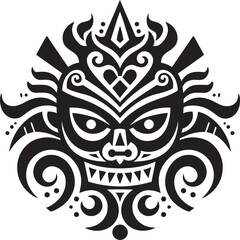 Heritage Harmony Vector Graphics Embracing Dayak Cultural Richness Tribal Treasures Dayak Pattern Vector Icon Symbolizing Tribal Tradition