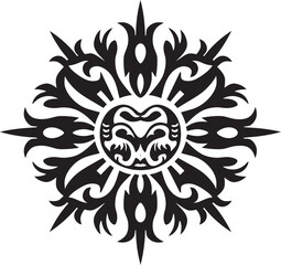Fototapeta premium Heritage Harmony Dayak Pattern Vector Design Reflecting Cultural Unity Tribal Treasures Vector Graphics Celebrating Dayak Ethnic Diversity