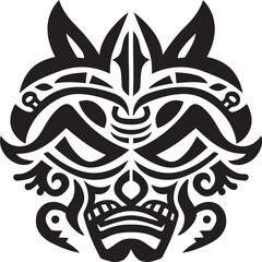 Tribal Treasures Dayak Pattern Vector Design Celebrating Indigenous Traditions Borneo Beauty Vector Graphics Displaying Vibrant Dayak Motifs