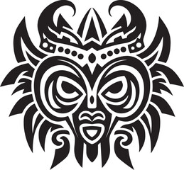 Indigenous Identity Dayak Pattern Vector Icon Depicting Tribal Pride Tribal Tapestry Vector Logo Embracing the Intricacies of Dayak Patterns