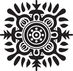 Cultural Canvas Vector Design Incorporating Detailed Dayak Pattern Indigenous Impressions Dayak Pattern Vector Icon for Cultural Representation