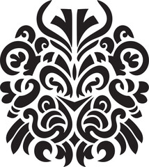 Borneo Beauty Vector Graphics Featuring Dayak Pattern Design Indigenous Elegance Dayak Pattern Vector Logo with Intricate Details