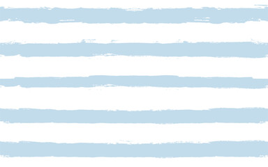 Watercolor stripes vector pattern, baby blue stripe seamless background. Sea grunge stripes, cute brush lines