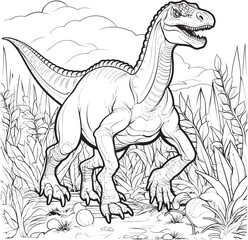 Dino Discovery Vector Graphics for Dinosaur Line Art Coloring Pages Stegosaurus Serenade Line Art Coloring Pages Vector Logo with Dinosaurs