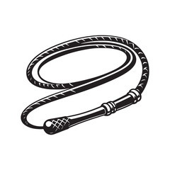 Whip Vector Spectacle - The Elegance and Intensity of the Whip Illustrated in Minimallest Form with Whip Illustration - Minimallest Whip Vector
