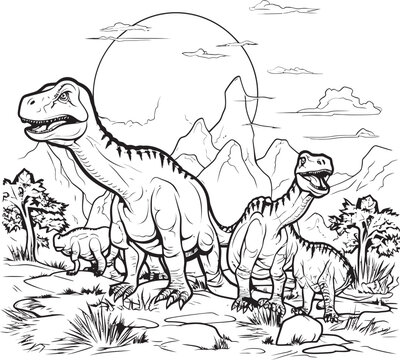 Jurassic Journeys Dinosaur Coloring Pages Lineart Vector Icon Stegosaurus Splendor Vector Graphics for Dinosaur Coloring Pages Lineart