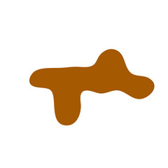 Vector long abstract brown blob