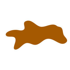 Vector long abstract brown blob