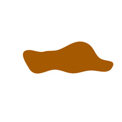 Vector long abstract brown blob