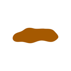 Vector long abstract brown blob