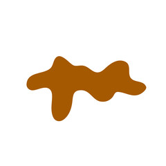 Vector long abstract brown blob