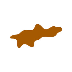 Vector long abstract brown blob