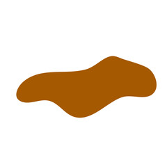 Vector long abstract brown blob