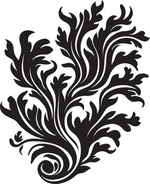 recommend clip art: Seaweed Sketches Vector Logo with Doodle Seaweed Design for Coastal Creativity Nautical Nibbles Vector Design Showcasing Doodle Seaweed Icon for Sea themed Delights