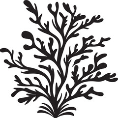 Underwater Whimsy Vector Logo Featuring Doodle Seaweed for Nautical Inspiration Marine Magic Vector Design with Doodle Seaweed Iconography for Oceanic Enchantment © BABBAN