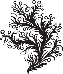 Underwater Whimsy Doodle Seaweed Vector Graphics for Nautical Charm Marine Magic Vector Logo with Doodle Seaweed Design Bringing Oceanic Enchantment