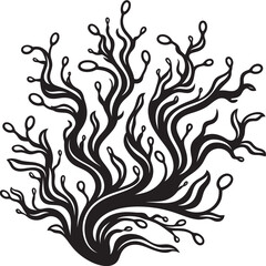 Seaweed Stories Doodle Seaweed Vector Graphics Narrating Marine Tales Oceanic Opus Vector Logo featuring Doodle Seaweed Illustration as a Tribute to the Sea