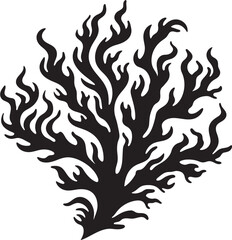 Obraz premium Seashore Sketches Doodle Seaweed Vector Graphics Illustrating Coastal Scenes Underwater Whispers Vector Logo with Doodle Seaweed Design for Aquatic Tranquility