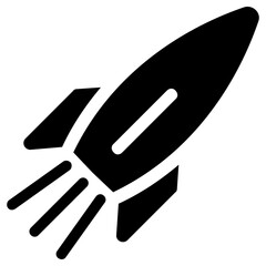 rocket icon, simple vector design - obrazy, fototapety, plakaty