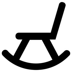 rocking chair icon, simple vector design - obrazy, fototapety, plakaty
