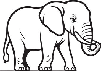 Noble Elephant Vector Design Illustrating the Noble Character of an Elephant Elephant Emblem Emblematic Elephant Icon in Vector Style