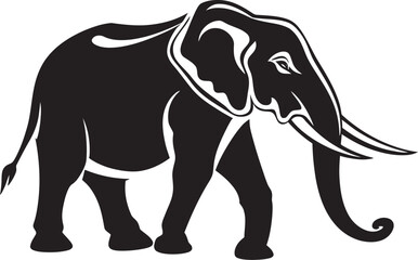 Elephant Icon Iconic Elephant Representation in Vector Drawing Elephant Majesty Vector Logo Conveying the Majestic Majesty of Elephants