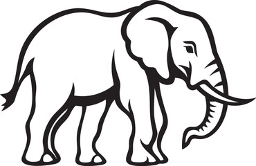 Elephant Elegance Vector Design Portraying the Elegant Grace of an Elephant Majestic Elephant Vector Graphics Capturing the Majestic Magnificence of Elephants