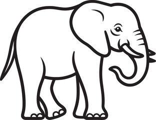 Elephant Icon Iconic Elephant Representation in Vector Form Elephant Legacy Vector Graphics Reflecting the Enduring Legacy of Elephants