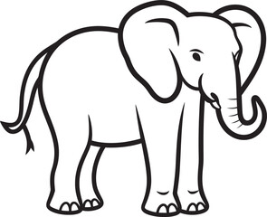 Elephant Emblem Emblematic Elephant Icon in Vector Art Elegant Elephant Vector Graphics Exuding the Elegant Charm of an Elephant