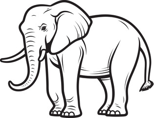 Elephant Majesty Vector Design Portraying the Majestic Majesty of Elephants Elephant Aura Vector Graphics Emitting the Powerful Aura of Elephants