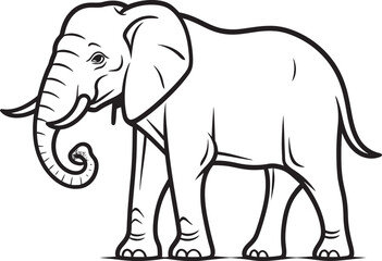 Elephant Legacy Vector Graphics Reflecting the Lasting Legacy of Elephants Majestic Elephant Vector Logo Showcasing the Majestic Magnificence of Elephants