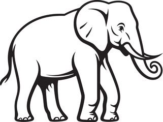 Elegant Elephant Vector Graphics with an Elegant Elephant Illustration Regal Pachyderm Vector Logo Illustrating the Regal Presence of Elephants