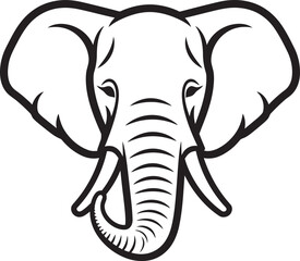 Noble Elephant Vector Graphics Symbolizing the Noble Character of Elephants Elephant Icon Iconic Elephant Representation in Vector Form