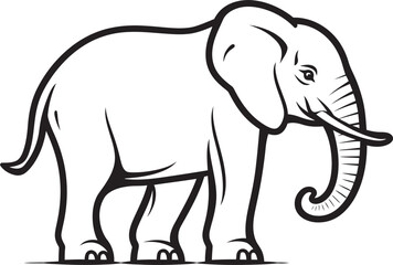 Elephant Essence Vector Logo Highlighting Essence and Spirit of Elephants Graceful Giant Vector Design Celebrating Graceful Presence of Elephants
