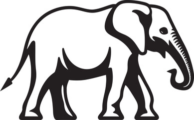 Elephant Emblem Vector Logo Featuring Emblematic Elephant Symbol Splendid Elephant Vector Design Showcasing Splendor and Beauty of Elephants