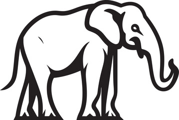 Splendid Elephant Vector Design Showcasing Splendor and Beauty of Elephants Herd Harmony Vector Graphics Depicting Harmonious Unity of Elephant Herd