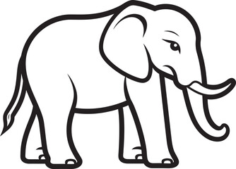 Wisdom of Elephants Vector Graphics Reflecting Wisdom and Intelligence of Elephants Elephant Iconography Vector Logo Exploring Iconic Imagery of Elephants