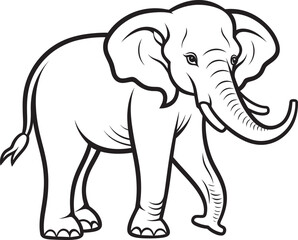 Regal Tusks Vector Logo Showcasing Regal Nature of Elephants Tusks Elephantic Majesty Vector Design Illustrating Majesty and Grandeur of Elephants